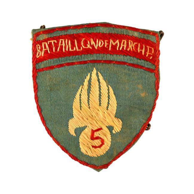 écusson Bataillon de marche du 5e régiment étranger d'infanterie